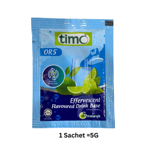 Timo Or5 Effervescent Lime Flavoured Drink Rehydration Tonic(1 Sachet) or (5g X 30 Sachets/Box)