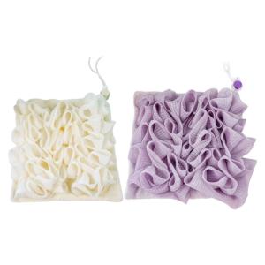Loofah Scrubber With Soap Storage Soft Exfoliating Mesh Durable Towel Cloth Bath Essential