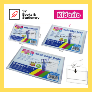 Kidario A4/A5 Super Clear PVC Hard Card Case for Name Card Memo Certificate/PVC Clear Case Plastic Card/Sarung Kad Keras Menu Holder Restoran
