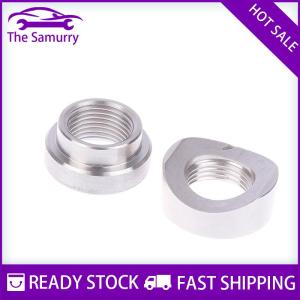 Samurry ✨Hot Sale✨ Oxygen Sensor Stainless Steels Bung Plug Nut Stepped Mounting Cap Kit Plug Nut Plug Wideband Nut Fitting Weld Bungs M18X1.5