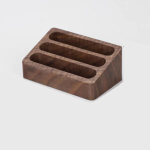 1-3 Grids Multi-purpose Wooden Business Card Holder Business Memo Pad Cards Stand Box For Business Exhibition Table
