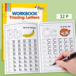 DOWNA A-Z chữ in hoa và chữ thường Đồ dùng dạy học Montessori Sách bài tập 26 chữ cái Học tiếng Anh mầm non Sách bài tập Đào tạo Kiểm soát Bút