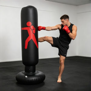 63 Inch Stress Release Training Kick Kids Boxing Bop Bag Inflatable Freestanding Punching Bag for Kids