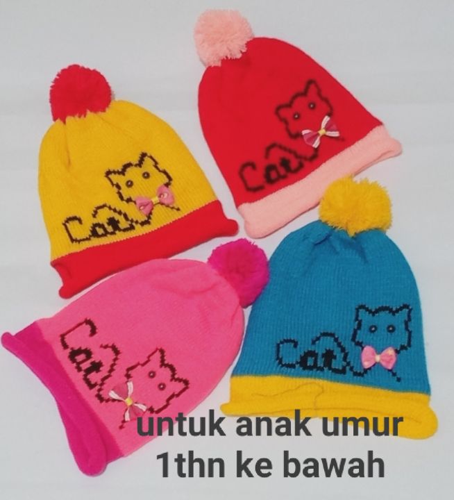 TOPI RAJUT BAYI//TOPI BAYI//TOPI KUPLUK BAYI//TOPI KUPLUK ANAK//TUDUNG BAYI//TOPI KARPUS ANAK//MODEL BARU