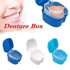 Wholesale Denture Bath Box Case False Teeth Storage Box with Hanging Net Container Storage Care