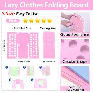 Cloth Folding Board Shirt Flip Fold Lazy DIY Fast Clothes Folder Organiser For Adult Kids Alat Melipat Baju 折叠衣板
