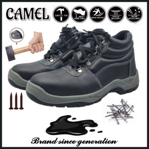 Camel High-Cut Mens Anti-Shock spill proof and Anti-Punture breathable Steel-Toe safety shoes