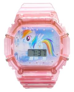 นาฬิกาเด็ก Pony kitty frozen นาฬิกาข้อมือสําหรับเด็กอายุ3ปีขึ้นไป ลายกาตูนโพนี่ คิตตี้ ดิจิตอล มีไฟมีเสียง (กันน้ํา) RC128/1