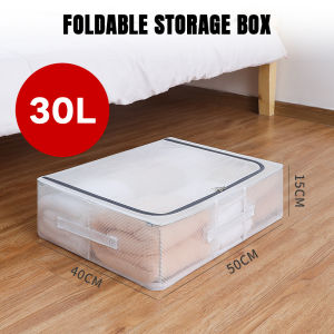 SG SHIP Foldable Steel Frame Storage Box Underbed/Thickened Transparent Clothing Quilt Organizer Dustproof Bag/ Bed bottom quilt storage large toy clothes Quilt storage box