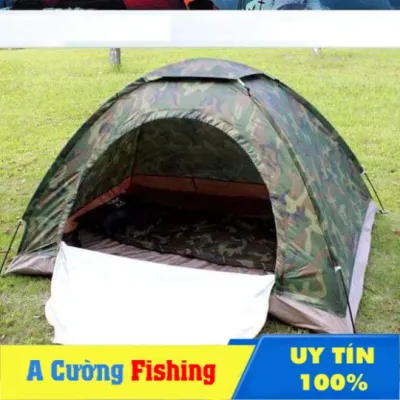 Lều phượt cắm trại vải dù rằn ri lều du lịch 2 lớp nhiều màu picnic gia đình chống muỗi chống nước cho 2-3 người
