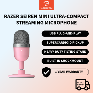 Razer Seiren Mini — Ultra-Compact Streaming Microphone - Compact with Supercardioid Polar Pattern/Tiltable Stand/Integrated Shock Absorber