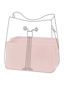 DGAZ Purse Organizer Fits for L V Neonoe MM Bags Silk Satin Insert Bag Portable Cosmetic Inside Bag Shaper