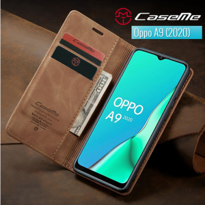 Flip Case CaseMe Oppo A9 2020 - A5 2020 Premium Leather Flip Case Dompet Magnetic