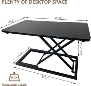 Adjustable Desktop Table Adjustable Desk With Height-Adjustable Sitting Standing Convertible Desk Foldable 32 Inchs Standing Computer Desk Laptop Stands Ergonomic For Office Home