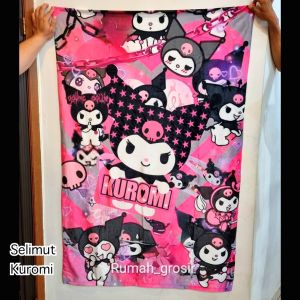 (My Online Shops) Selimut Kuromi My Melody Hello Kitty Printing Blanket Lembut Mewah Hadiah