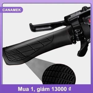 【CANAMEK】 1 cặp xe đạp Grips chống sốc Xe Đạp Handlebar bìa chống trượt có thể khóa Grips Ergonomic đi xe đạp cao su xử lý Grips