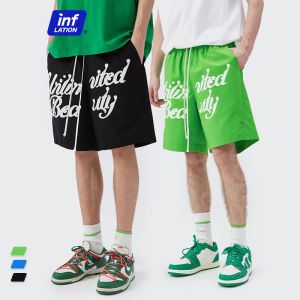 INFLATION brand 2023 spring new seaside holiday street fashion brand European and American letter printing woven windbreaker men sports student shorts