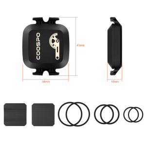 COOSPO BK467 Bike Speed Cadence Sensor Bluetooth ANT+ RPM Sensor for Cycling IP67 Waterproof 300H Battery Compatible with Garmin Wahoo Zwift Strava TrainerRoad for Road MTB