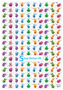 Sticker khen thưởng SUNNY BUNIES tờ A4 - 159 Stick - SP17