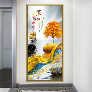 Entrance door porch decorative painting corridor stairs door hotel vertical self-adhesive painting