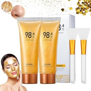 【Fast ship】80ml Gold foil exfoliating mask anti-wrinkle 98.4% gold exfoliating mask anti-aging gold mask moisturizing remove blackheads reduce fine lines clean pores 金箔去角质面膜保湿去除黑头减少细纹清洁毛孔