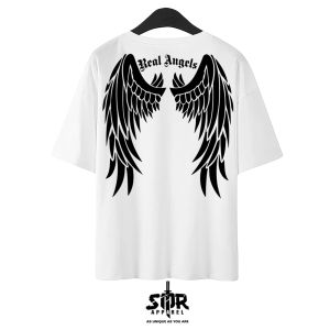 Baju real angels - Kaos Oversize Real angels wing Cotton Combed 24s Pria & Wanita