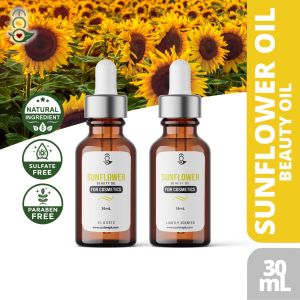 Eco Premium Sunflower Beauty Oil Classic Lightly Scented For Skin Hair & Body Moisturizing Men Woman