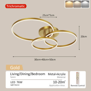 【MG】Nordic Ceiling Light for Bedroom Chandelier Tricolor Living Room Lamp Dining Corridor Lights