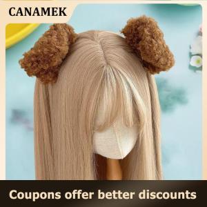 【 CANAMEK 】 1Pair New Cute Puppy Ears Side Clips For Girls Plush Hairpin Kawaii Barrettes Headwear Kids Hair Accessories Gifts