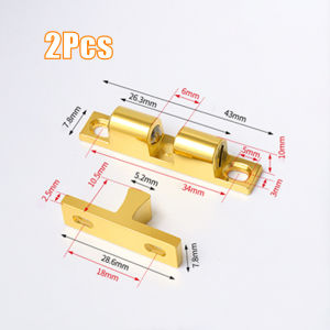 Double Ball Latch - Adjustable Spring Steel Cabinet Door Lock For Furniture