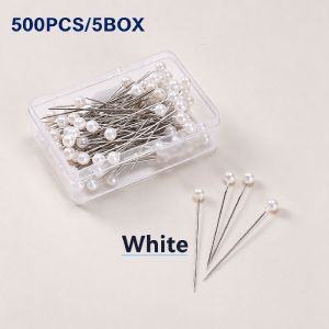 Pearl Head Sewing Pins 100Pcs Colorful Round Head Needles Dressmaking DIY Crafts Accessories