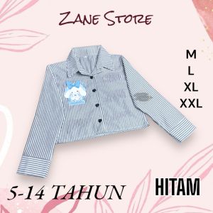 Zane Store - Kemeja CROPTOP CINAMOROL Atasan anak perempuan motif salur 5-12 Tahun Fashion anak Viral