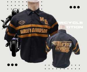 Kemeja Harley Davidson Black gold
