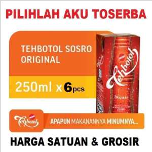 Teh Botol Sosro Kotak Original 250 - ( HARGA 6 pcs )