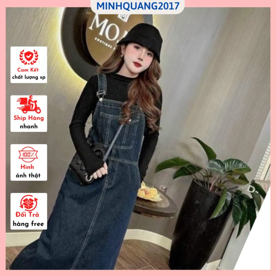 Váy yếm jean yếm bò nữ phong cách Ullzzang Hàn Quốc VY1 - Tìm Voucher