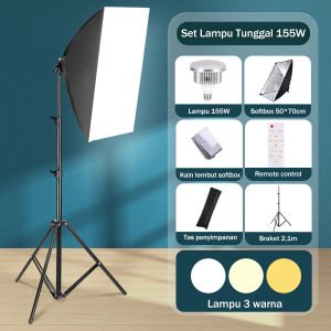Softbox Lighting Studio Paket Studio Tripod Photography Lighting Kit Paket Lampu Studio Video Softbox