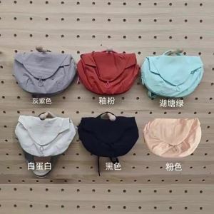 lululemon Womens Crossbody Bag 3 Magnetic suction bag for casual commuting niche pleated dumpling bag cycling and travel chest bag