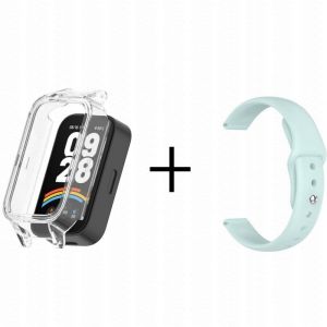 Dây đeo silicon có vỏ trong suốt cho Xiaomi Smart Band 9 Active Strap / Redmi Band 3 Strap / Xiaomi Smart Band 8 Active Strap / Redmi Smart Band 2 3 Strap cho Xiaomi Mi Band 9 Active Strap Watch Strap thay thế