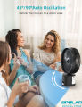 OPOLAR 20000mAh Oscillating Rechargeable Fan w/Remote, 10 Inch Cordless Battery Operated Fan for Camping Hurricane, Portable Outside Pedestal Fan, Super Strong, Timer, 7 Speeds, Lasts 50 Hrs. 