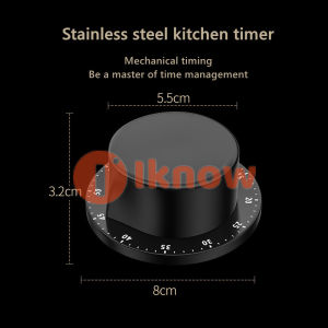 I know Magnetic Kitchen Timer Wind Up - Mechanical Stainless Steel Countdown Timer with Loud Alarm for Chef Cooking Baking Washing