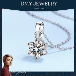 DMY Jewelry DMY Jewelry Diamond Necklace For Women/Moisanite Necklace/Moissanite Diamond Necklace/Moissanite Jewelry/Woman Jewellery Necklace/925 Silver Necklace/Silver Necklace Women/Moissanite Necklace Gra/Moissanite Necklace 2.0 Caret/Classic 6 Prong