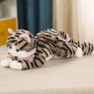 CHUN053634 Soft Fluffy Simulation Cat Plush Toys Realistic 30CM Voiced Cat Doll Cute Kitten Cuddle Pillow Kid Birthday Gift