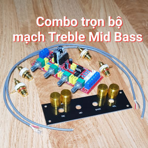 Combo bộ Bo mạch Master chỉnh âm thanh Treble Mid Bass với IC 5532 chất lượng cao tiệm cận Hi-end nguồn kép 12-18V