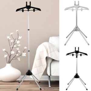 GOXBERK Kính thiên văn Giá hấp quần áo Gắn sàn Có thể gập lại Đế hấp đặt sàn Sáng Tạo Thickene Giá phơi quần áo hơi nước Khách sạn