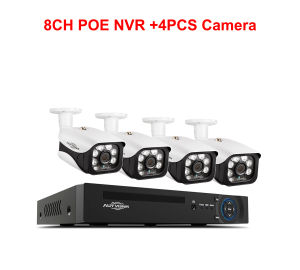 8CH 4K POE NVR Security Surveillance 5MP Camera System Kit AI Human Detection Audio Record IP Camera H.265+ CCTV Video NVR Set