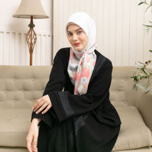 Leya  Lavinia Scarf Motif Bunga Bahan Voal Premium Ukuran 115 x 115 LaserCut Finishing