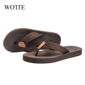 WOTTE Men Slippers Summer Casual Shoes Non-Slip Outdoor Slippers Beach Sandalias Men Home Slides Soft Wear