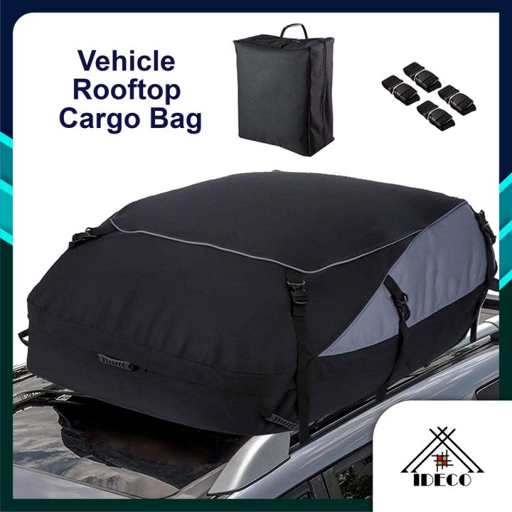 IDECO Car Roof Bag Rooftop Cargo Carrier Foldable Car Bag Waterproof Rooftop Luggage BagFits All