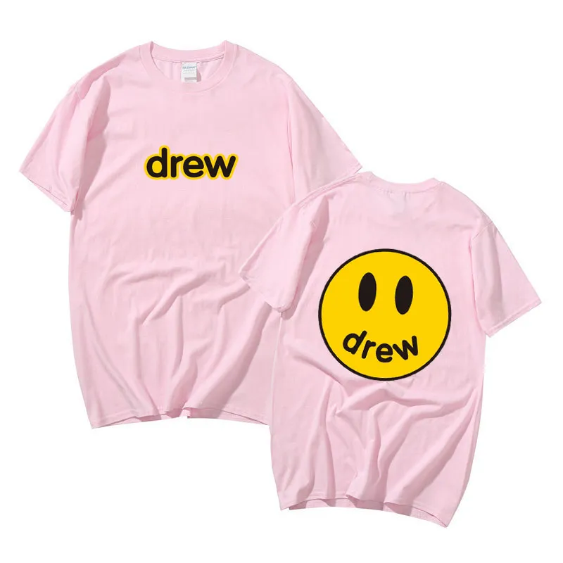 Fashion tshirt Drew House Smile Face Tees Men Women Drew Classic