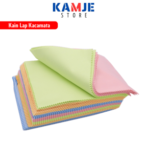 KAMJE Kain Lap Pembersih Kacamata Anti Embun Microfiber Tebal Halus Lembut Import